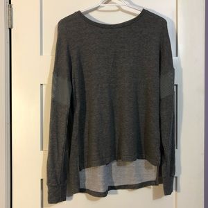 Gray sport sweater with mesh on the arms